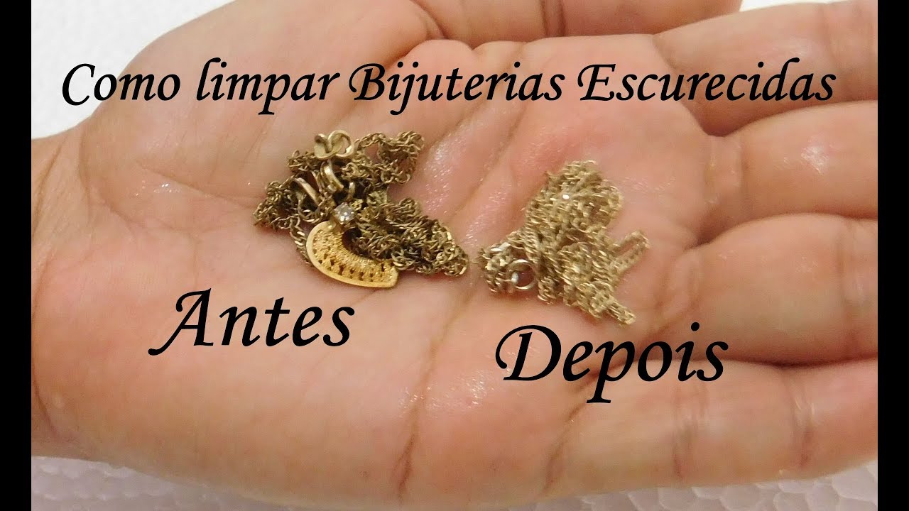 Como limpar bijuterias escurecidas ( Tutorial Facil ) - YouTube