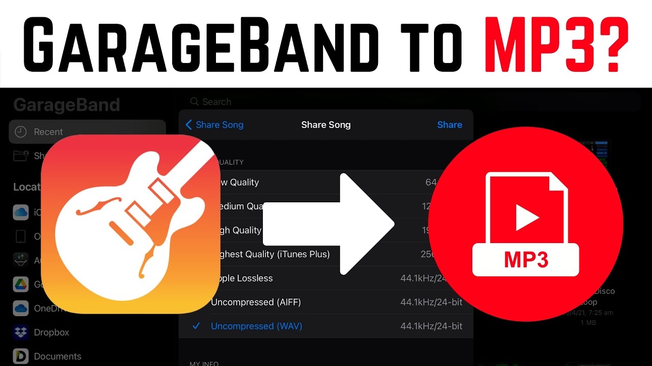 Garageband To Mp3 (Ipad/Iphone) - Youtube