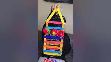 icecream Stick Craft idea For kids | Wall Hanging Craft Video #viralshort #shortsfeed #craft #shorts