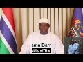 Christmas message for president of the republic of the gambia adama barrow