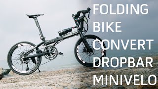 FOLDING BIKE CONVERT DROPBAR MINIVELO AERO #foldingbike #minivelo #spedalipat