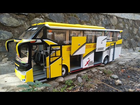 TEST DRIVE - RC BUS MINIATURE - REMOT CONTROL BUS Jetbus 3 SHD Adiputro - HANDMADE RC BUS MODELS. 