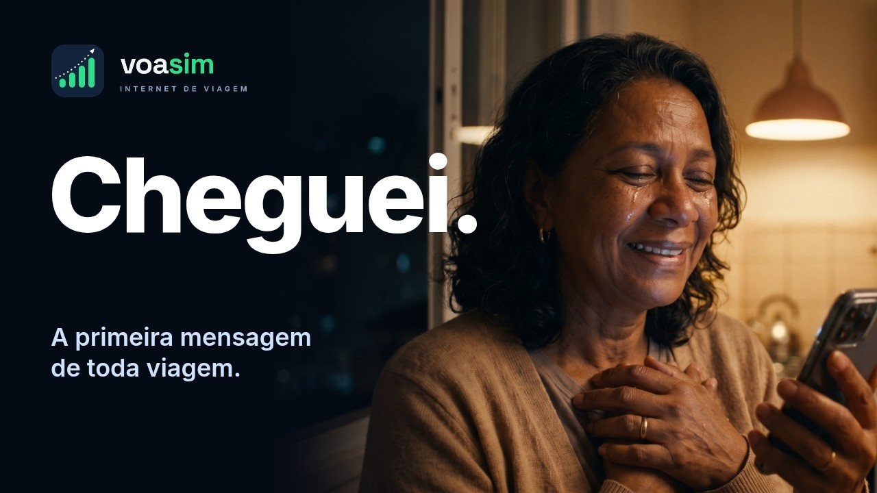 Cheguei. | VoaSim, a eSIM brasileira