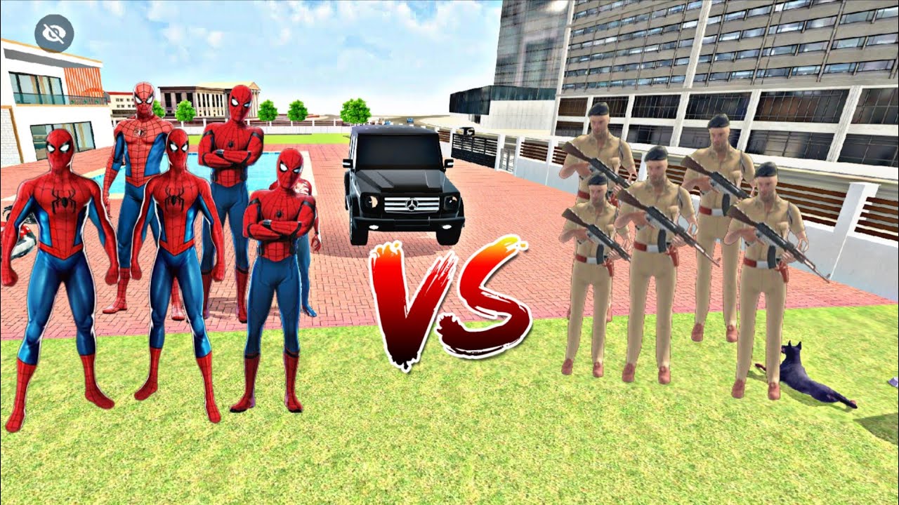Spiderman VS Police Army 😱 | Full Action Fight | Indian GTA Game