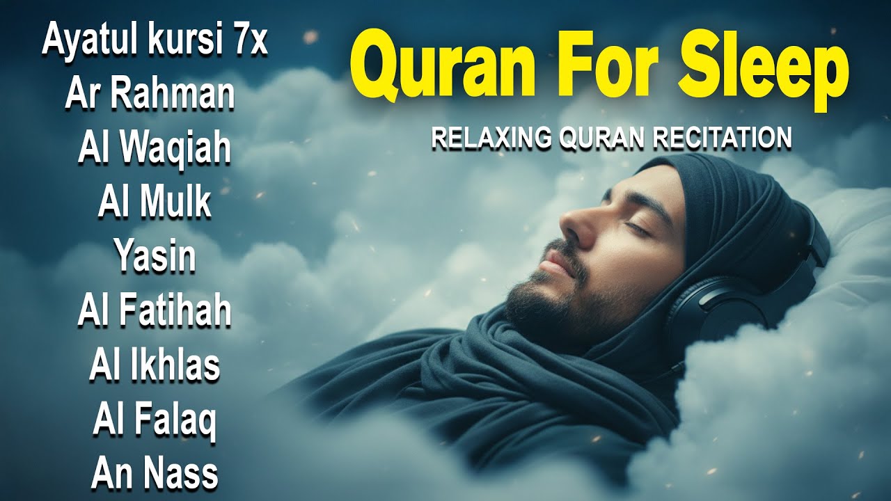 Beautiful Quran For Sleep | Al-Fatihah, Ayat Al-kursi, Yasin ,Ar-rahman-Relaxing - Holy Quran