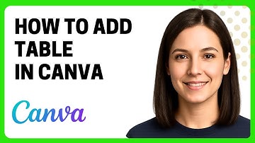 How to Add Table in Canva Easy