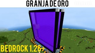 Granja de oro Minecraft bedrock 1.26
