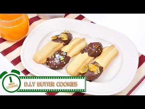 คุกกี้เนยแฟนซี DIY Butter Cookies - 1 Minute Cooking