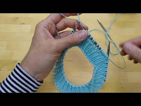 Flax KAL: how to work the increase round using knit front & back (kfb)