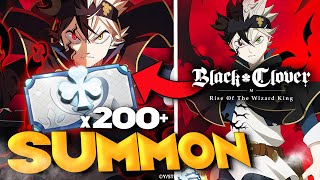 OMG!!!!!! GLOBAL BLACK ASTA 200  SUMMONS!! (Black Clover Mobile)