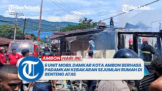 6 Ambon City Fire Trucks Successfully Extinguish House Fire in Benteng Atas