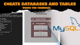 How to create, use databases, how to create tables in a database in the command line(terminal) mysql