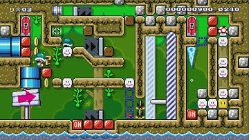 Tricky Forest: one screen puzzle by Davok - Super Mario Maker 2 - No Commentary 1bv