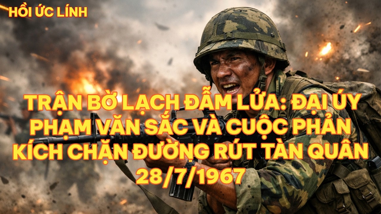 TRẬN BỜ LẠCH ĐẪM LỬA: ĐẠI ÚY PHẠM VĂN SẮC VÀ CUỘC PHẢN KÍCH CHẶN ĐƯỜNG RÚT TÀN QUÂN 28/7/1967