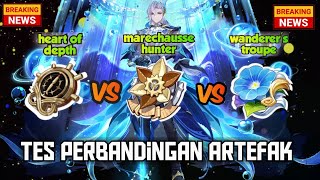 Tes Perbandingan Damage 3 Artefak berbeda Neuvillete | Genshin Impact