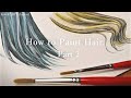 【描き方解説２】水彩で髪を塗る🎨 【Eng sub】How to paint hair for watercolor illustration - part 2