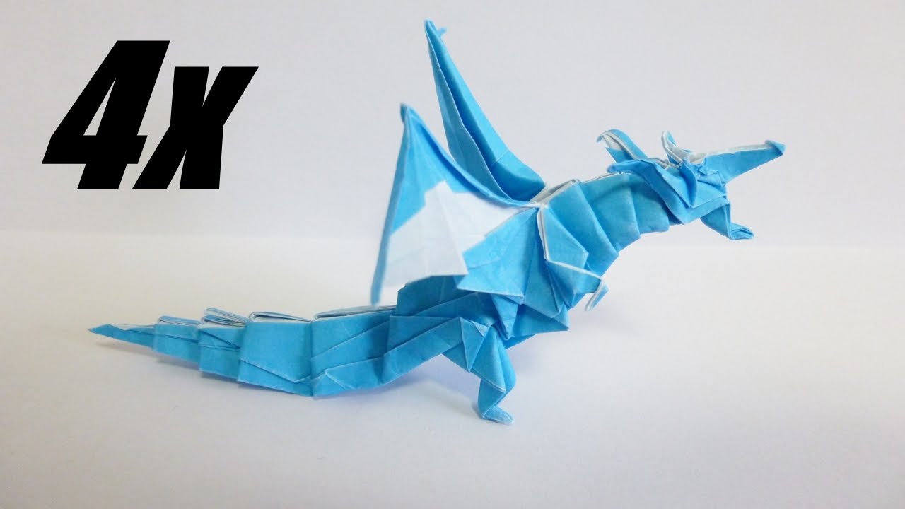 Origami Fiery Dragon 折り紙 折り方 ドラゴン Time Lapse タイムラプス 簡略化 Youtube