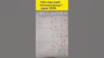 12th class math fsd board group 1 paper 2024#shorts #trendingshorts