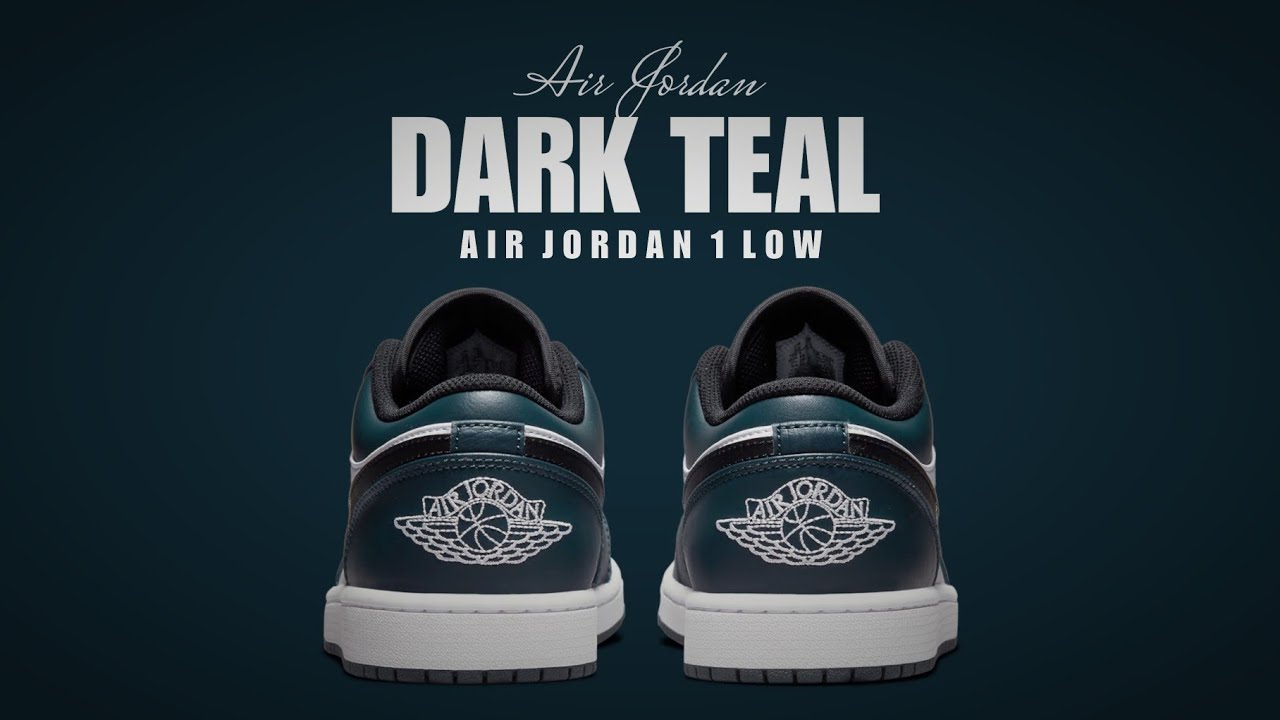 DARK TEAL 2021 Air Jordan 1 Low DETAILED LOOK + PRICE - YouTube