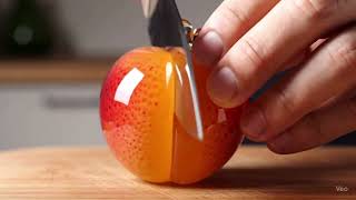 Slicing A Juicy Gl Peach Asmr Bliss