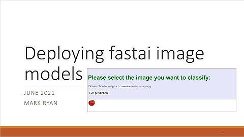 fastai image classification deployment