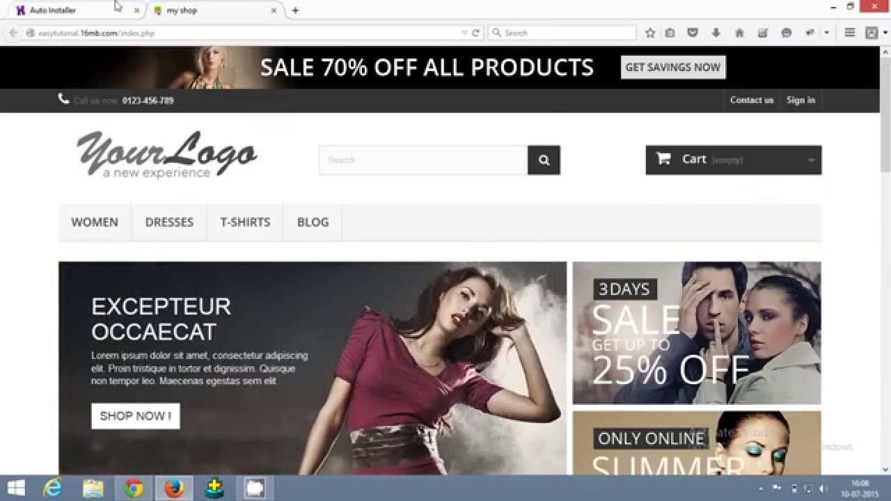 Easy Tutorials How To Make An eCommerce Website Using Prestashop