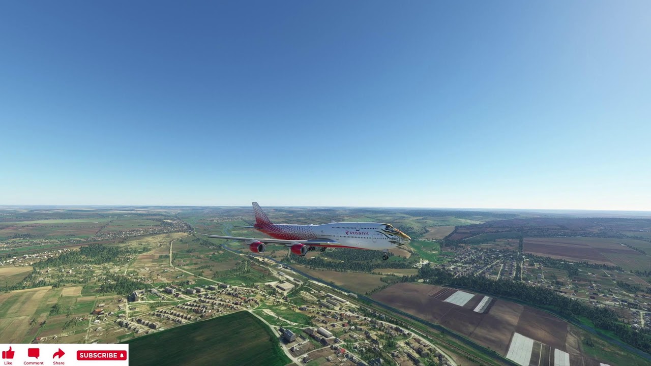 Rossiya Boeing 747 Landing at Chișinău International Airport