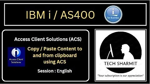 Copy/Paste  in access client ACS | access client solutions | ibm i access client solutions tutorial
