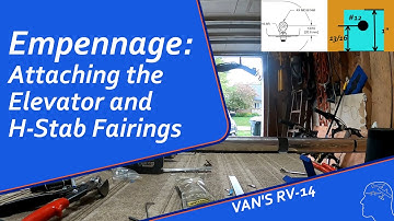 RV-14 Build: Empennage finishing 5 - Horizontal Stab fairings, mounting the elevator