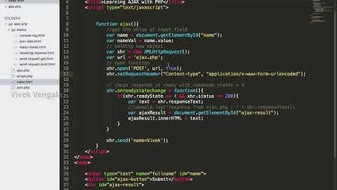 Learn Ajax with PHP : 14 Using Input Field to Submit Ajax Request with Post Method