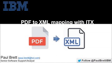 PDF to XML mapping using IBM Transformation Extender