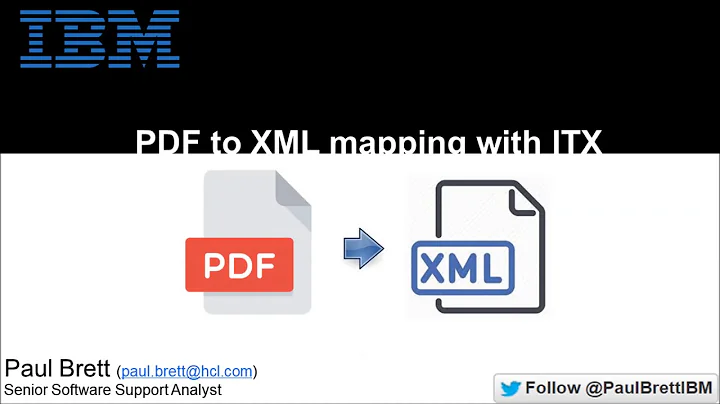 PDF to XML mapping using IBM Transformation Extender