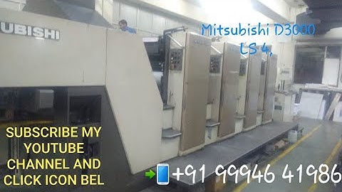 Mitsubishi D3000 LS four colour offset printing machine for sale