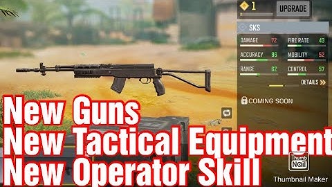 New Guns, Tactical Equipment, Operator skill On Cod Mobile