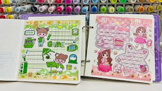 ✨📝ASMR Stickers Journaling | Cute Kawaii Stickers Decoration🥰 | Journal With Me | Relaxing Sound 🎶