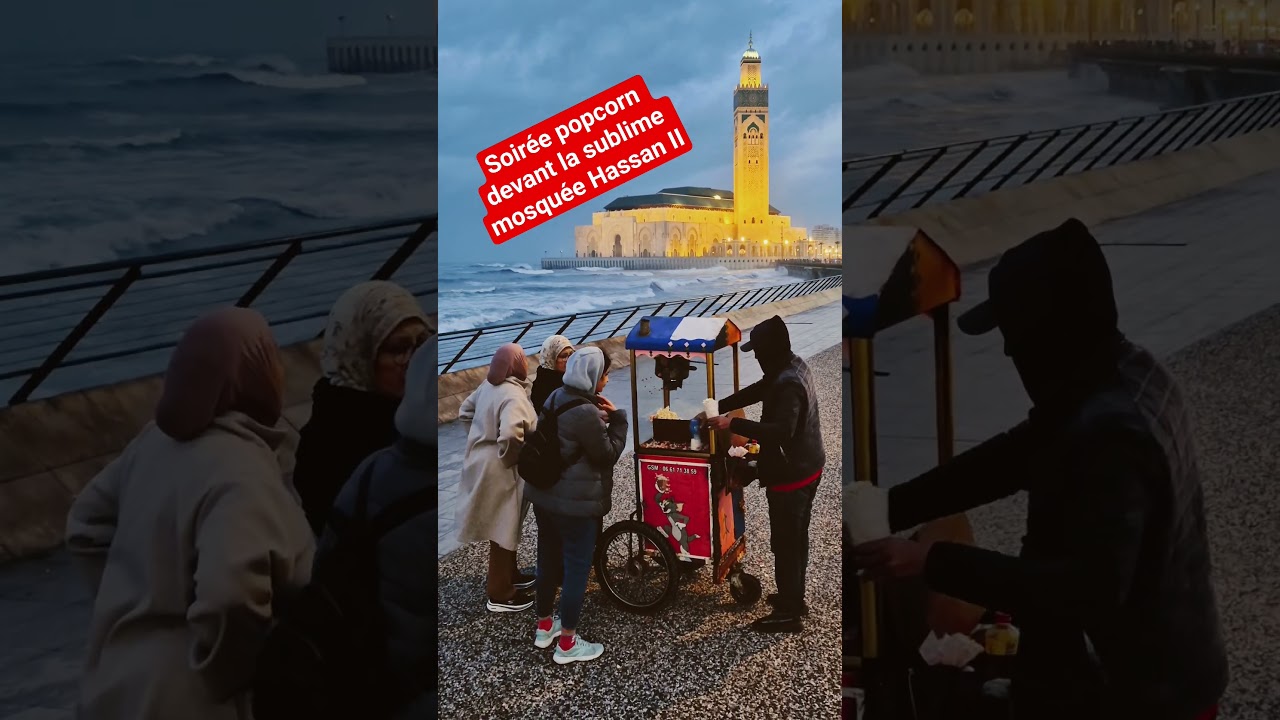 L'instant magique de la Mosqu&eacute;e Hassan II de Casablanca