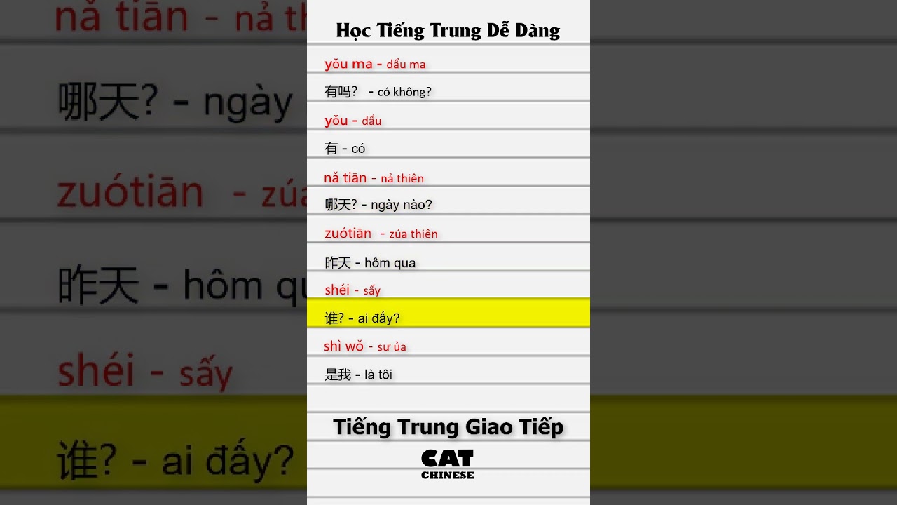 Học tiếng trung dễ dàng 19  