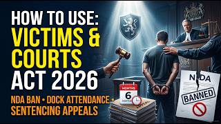 How to Use the Victims and Courts Act 2026: NDAs Banned, Dock Attendance & Sentencing Appeals