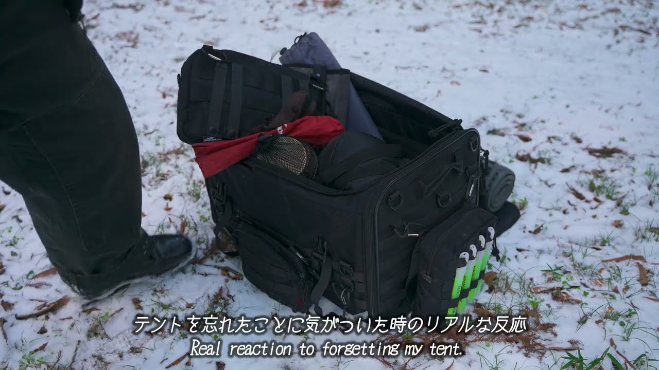 撮影の裏側：テントを忘れたリアルな反応 | BTS: Forgot my tent! Real