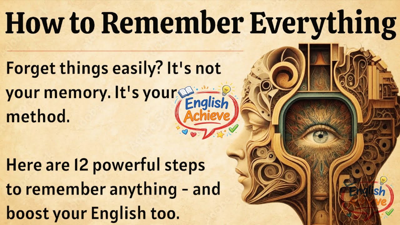How to Remember Everything - Boost Your Memory || Graded Reader // Improve Your English ✅️ .