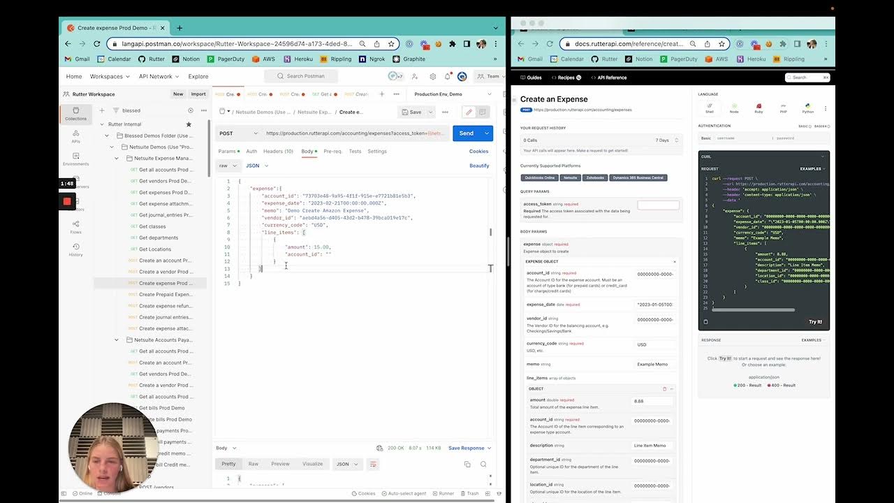 Expense Management NetSuite Write Accounting API Demo