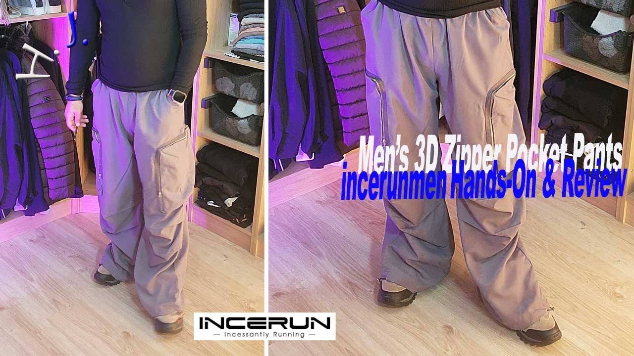 Men's 3D Zipper Pocket Pants incerunmen👖 Hands On & Review - YouTube