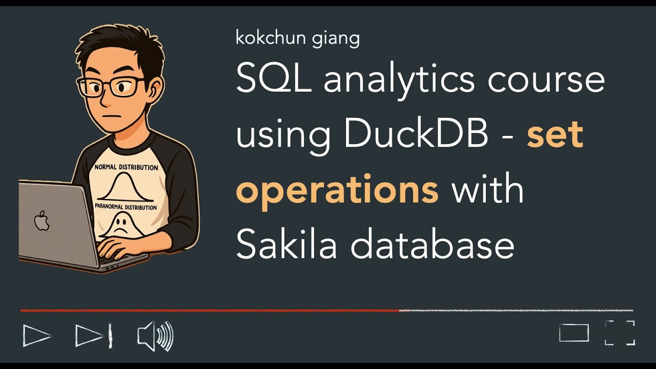 SQL analytics course with DuckDB - set operations part 2 using Sakila ...