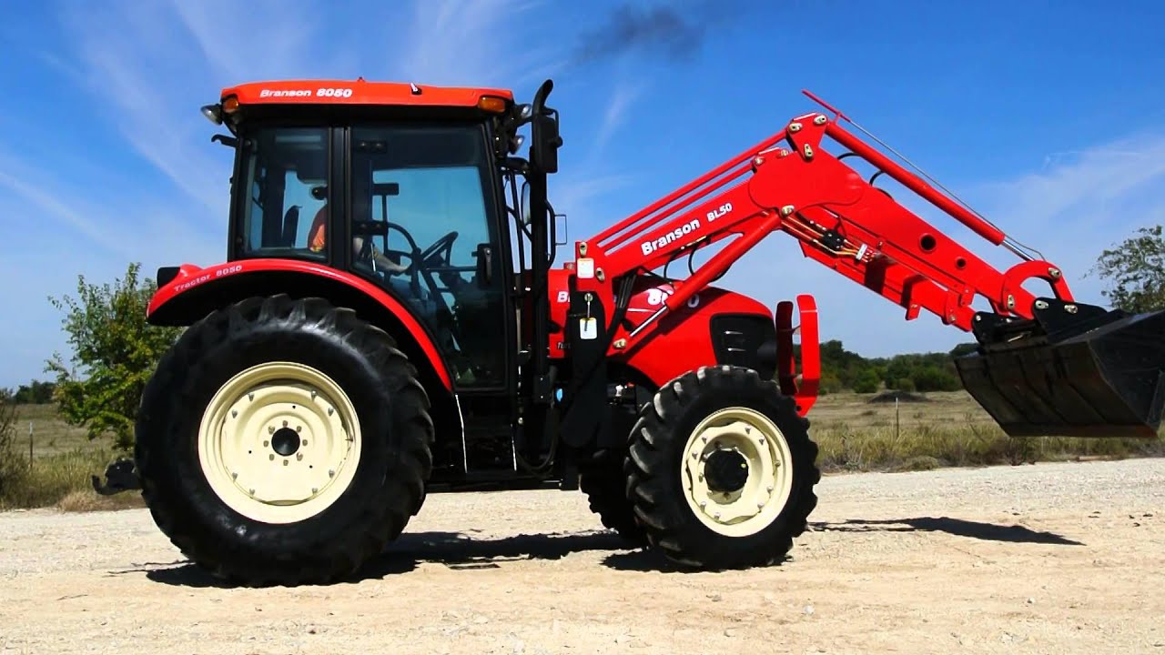 Demo 78hp Branson 8050 Cab Tractor with Loader YouTube