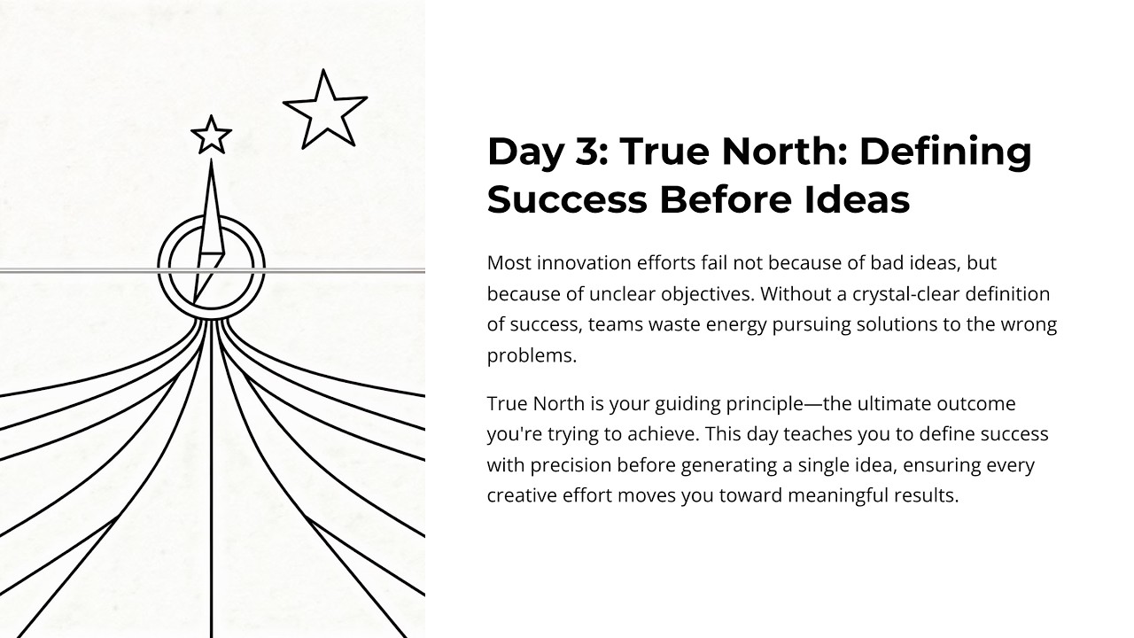 TRIZ + AI (Draft) Version 2 - Day 3/10 True North: Defining Success Before Ideas