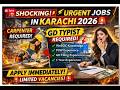 Urgent Private Jobs in Karachi 2026 | Carpenter &amp; GD Typist