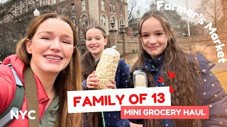 Family of 13 ❤️ Mini Grocery Haul 🍏🍆 Farmer's Market (NYC)