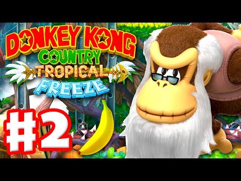 Donkey Kong Country: Tropical Freeze - Gameplay Walkthrough Part 2 - World 1: Cranky Kong 100%