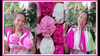 Flamingo Decorations Ideas \/DIY Tassels\/DIY Pompom Flowers\/DIY Flamingo Character\/Flamingo Theme