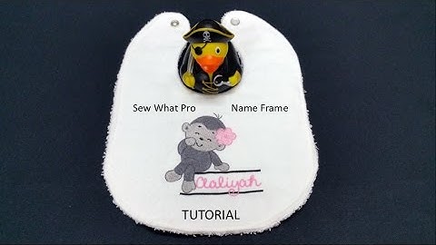 Name Frame embroidery DIY with Sew What Pro